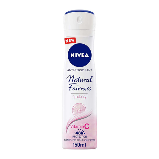 NIVEA Natural Fairness Antiperspirant Spray for Women – 150ml