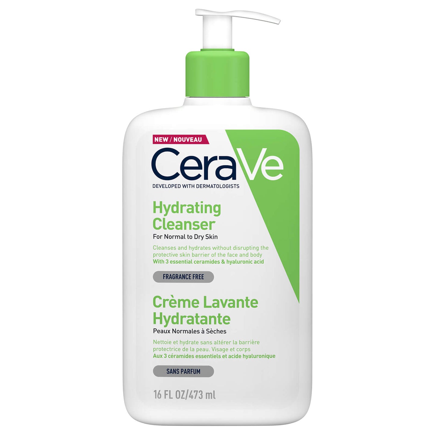 CeraVe Hydrating Cleanser – 473ml (Normal to Dry Skin)