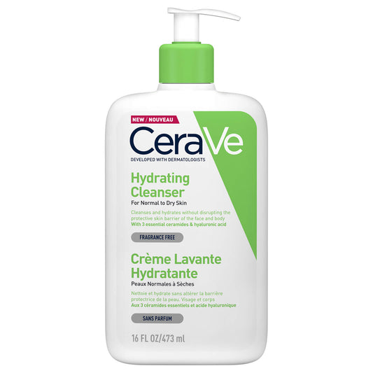 CeraVe Hydrating Cleanser – 473ml (Normal to Dry Skin)