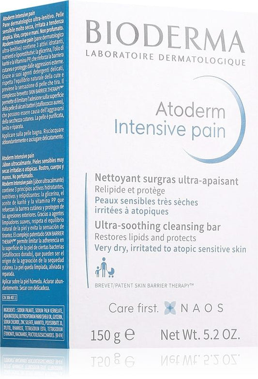 BioDerma, Atoderm Pain, Cleansing Ultra Rich Soap, Dry To Very Dry Sensitive Skin, Face & Body, 150g
